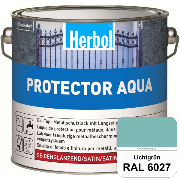 Protector Aqua (RAL 6027 Lichtgrün) Lack für Eisen, Stahl und NE-Metalle (Innen&Außen)
