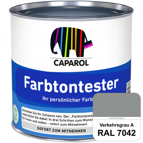Farbtontester (RAL 7042 Verkehrsgrau A) Individuell abgetönte Dispersionsfarbe zum Anlegen von Farbt