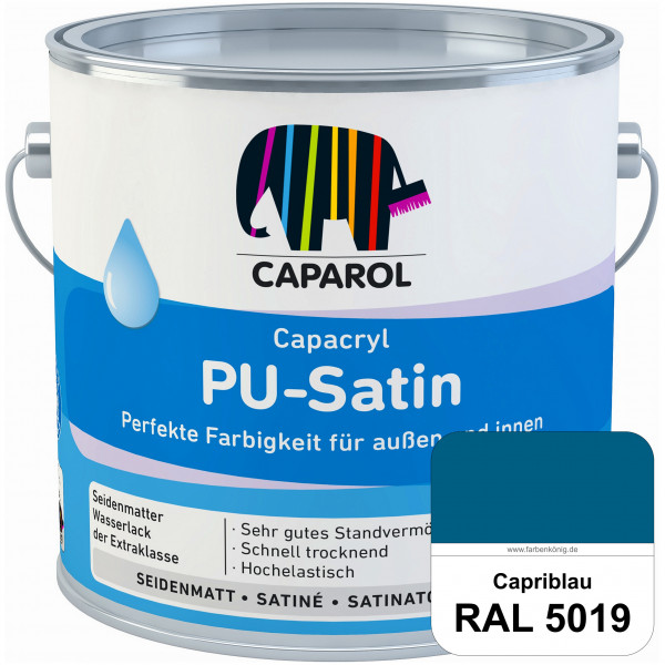 Capacryl PU-Satin (RAL 5019 Capriblau) hochwertige Zwischen-/ Schluss­lackierungen für grundierte Ho
