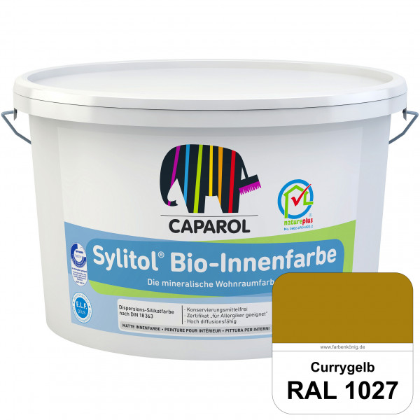 Sylitol® Bio-Innenfarbe (RAL 1027 Currygelb) Innenfarbe auf Silikatbasis  für Allergiker