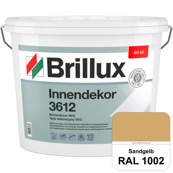 Innendekor ELF KR-K2 3612 (RAL 1002 Sandgelb) Kratzputz nach zur Erzielung dekorativer und strapazie