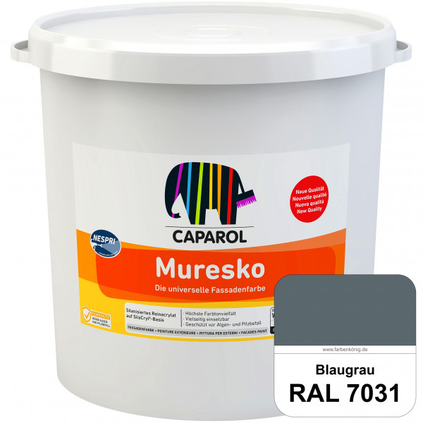 Muresko Nespri (R 30) (RAL 7031 Blaugrau) Silanisierte Reinacrylat-Fassadenfarbe auf SilaCryl®-Basis