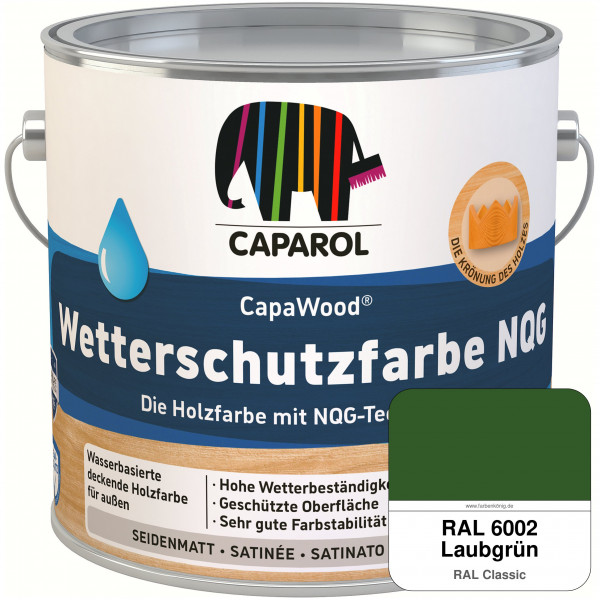 CapaWood® Wetterschutzfarbe NQG (RAL 6002 Laubgrün) - ersetzt Capadur Wetterschutzfarbe NQG