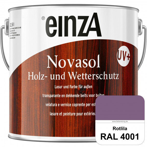 einzA Novasol HW Lasur (RAL 4001 Rotlila) Lasierender Wetterschutz für außen