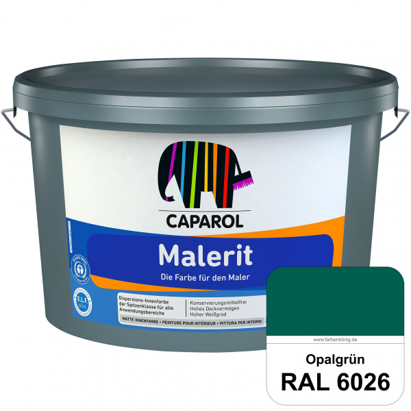 Malerit E.L.F. (RAL 6026 Opalgrün) matte Innenfarbe für Neu- & Renovierungsanstriche