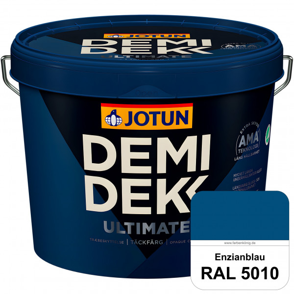 DEMIDEKK ULTIMATE Täckfärg - Deckende Holzfarbe (RAL 5010 Enzianblau)