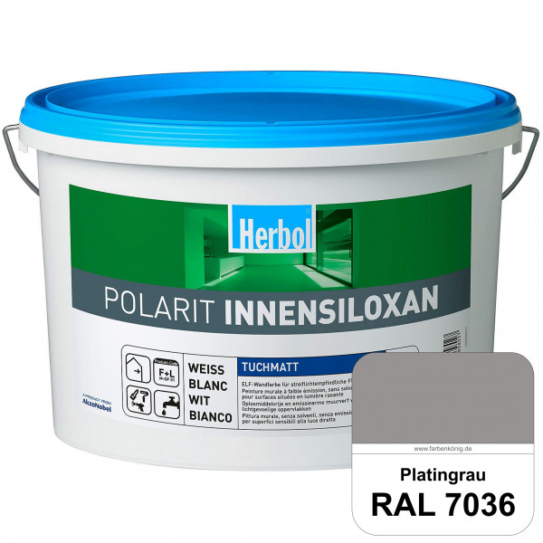 Polarit Innensiloxan (RAL 7036 Platingrau) Die Mineralmatte mit Super-Flächenwirkung für streiflicht