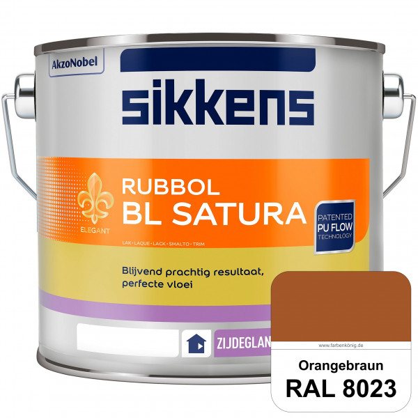 Rubbol BL Satura (RAL 8023 Orangebraun) seidenglänzender PU-Lack (wasserbasiert) innen & außen