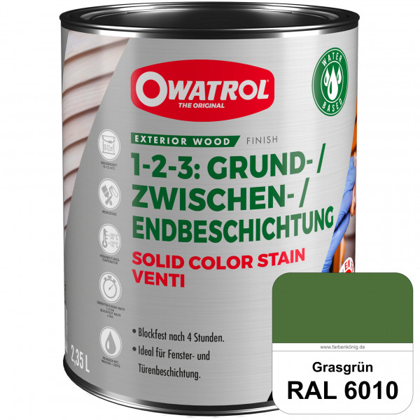 SOLID COLOR STAIN VENTI (RAL 6010 Grasgrün)