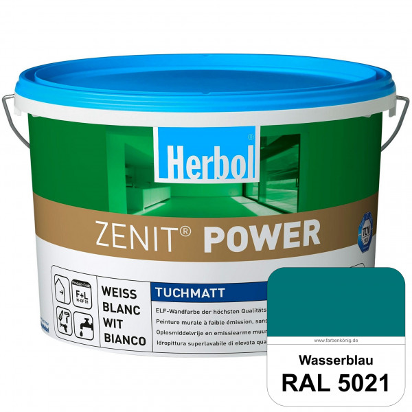 Herbol Zenit Power (RAL 5021 Wasserblau) Superdeckende ELF-Wandfarbe