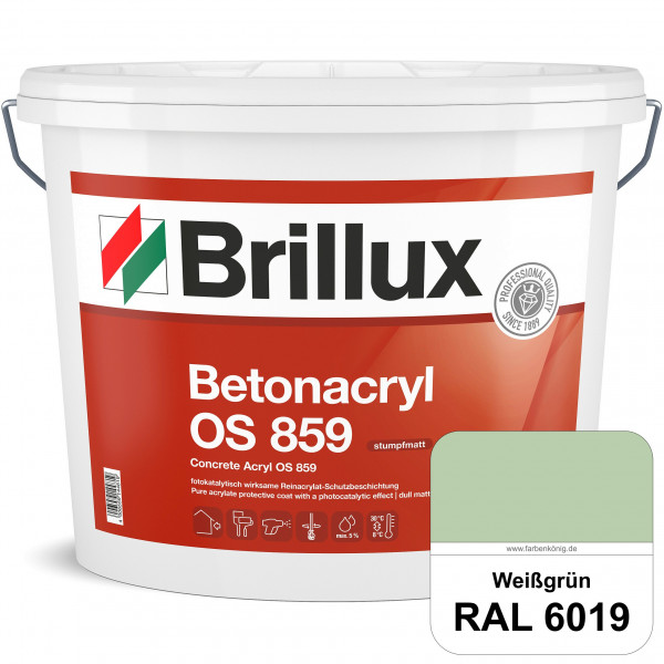 Betonacryl OS 859 (RAL 6019 Weißgrün) Wetterbeständige Schutzbeschichtung für Betonflächen (Außen)