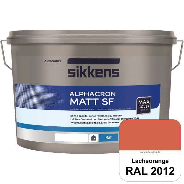 Alphacron Matt SF (RAL 2012 Lachsorange) stumpfmatte & hochwertige Premium-Wandfarbe (innen)