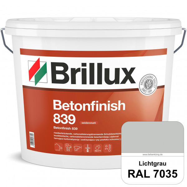 Betonfinish 839 (RAL 7035 Lichtgrau) elastische Beschichtung zum Schutz rissgefährdeter Betonbauteil