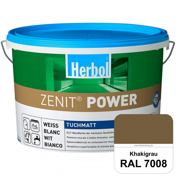 Herbol Zenit Power (RAL 7008 Khakigrau) Superdeckende ELF-Wandfarbe