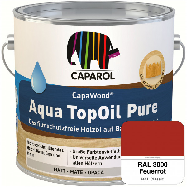 CapaWood® AquaTopOil Pure (RAL 3000 Feuerrot) - ersetzt CapaGreen Holz-Öl Aqua