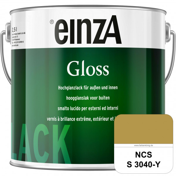 einzA Gloss (NCS S 3040-Y) Hochwertiger Alkydharzlack in Premium-Qualität, hochglänzend.