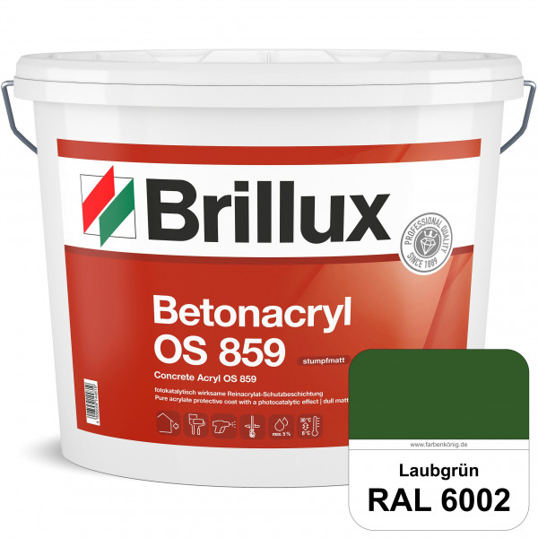 Betonacryl OS 859 (RAL 6002 Laubgrün) Wetterbeständige Schutzbeschichtung für Betonflächen (Außen)