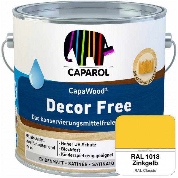 CapaWood® Decor Free (RAL 1018 Zinkgelb) - ersetzt Capadur DecorLasur KF