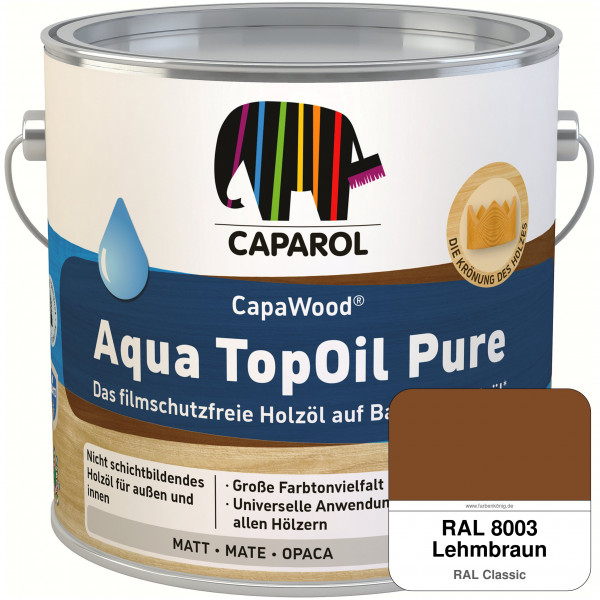 CapaWood® AquaTopOil Pure (RAL 8003 Lehmbraun) - ersetzt CapaGreen Holz-Öl Aqua