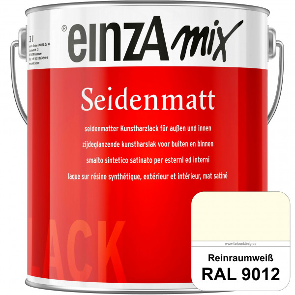 einzA Seidenmatt (RAL 9012 Reinraumweiß) Lösemittelhaltiger Seidenmattlack