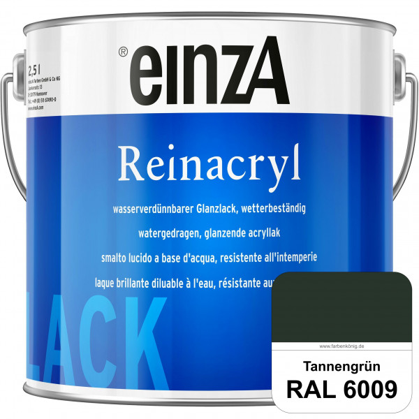 einzA Reinacryl (RAL 6009 Tannengrün) wetterbeständige glänzende Acryl-PU-Lackfarbe