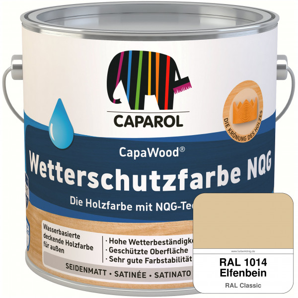 CapaWood® Wetterschutzfarbe NQG (RAL 1014 Elfenbein) - ersetzt Capadur Wetterschutzfarbe NQG