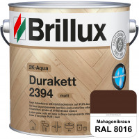 2K-Aqua Durakett 2394 (RAL 8016 Mahagonibraun) Wasserbasierter 2K-Versiegelung für Parkettfußböden, 