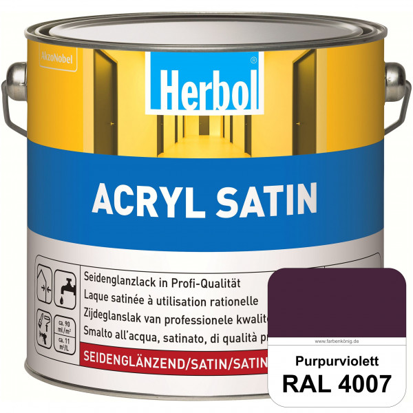 Acryl Satin (RAL 4007 Purpurviolett) wasserverdünnbarer seidenglänzender Lack (Innen & Außen)