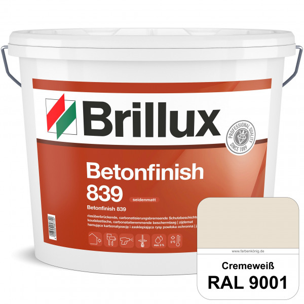Betonfinish 839 (RAL 9001 Cremeweiß) elastische Beschichtung zum Schutz rissgefährdeter Betonbauteil