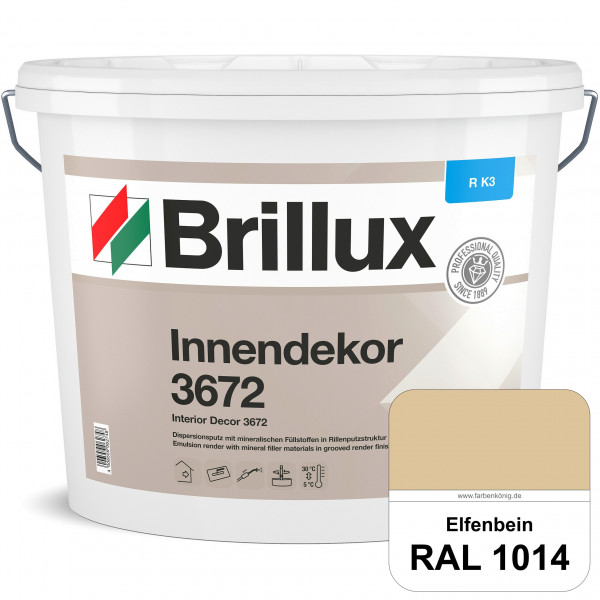 Innendekor ELF R-K3 3672 (RAL 1014 Elfenbein) Kratzputz zur Erzielung dekorativer und strapazierfähi