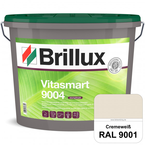 Vitasmart 9004 (RAL 9001 Cremeweiß) Hochwertige matte konservierungsmittelfreie Innendispersion für