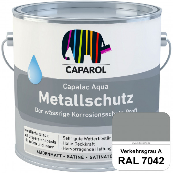 Capalac Aqua Metallschutz (RAL 7042 Verkehrsgrau A) wasserbasierter Korrosionsschutz für Stahl & ver