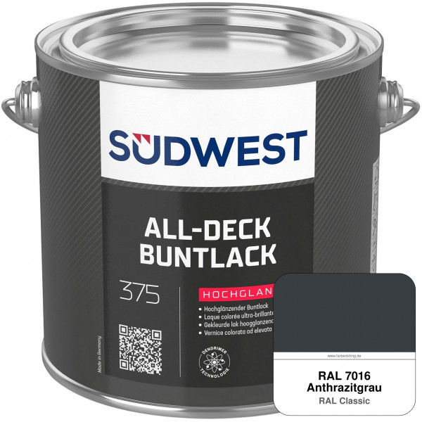 All-Deck Buntlack Hochglanz (RAL 7016 Anthrazitgrau)