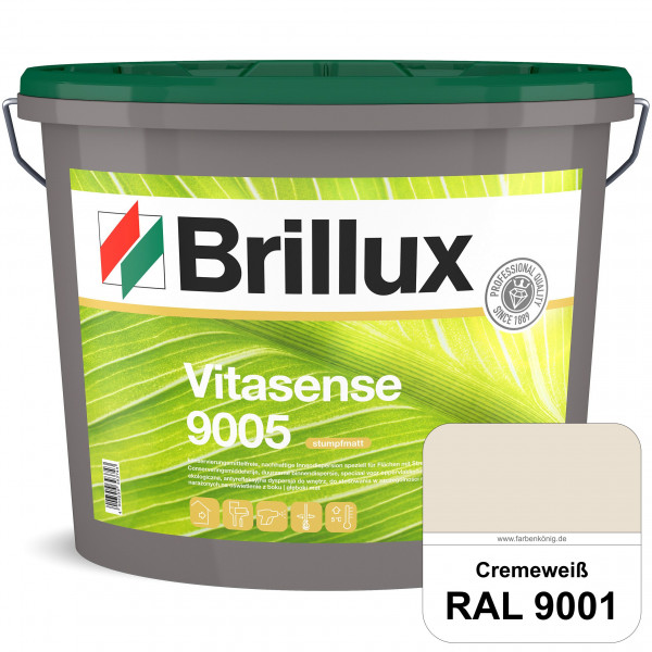 Vitasense 9005 (RAL 9001 Cremeweiß) hoch deckende konservierungsmittelfreie und matte Innendispersio