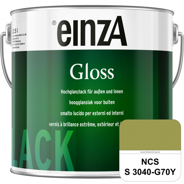 einzA Gloss (NCS S 3040-G70Y) Hochwertiger Alkydharzlack in Premium-Qualität, hochglänzend.