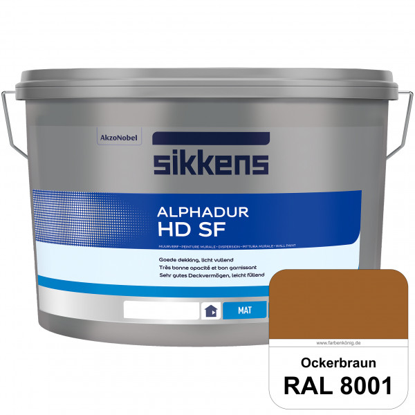 Alphadur HD SF (RAL 8001 Ockerbraun) matte hochdeckende waschbeständige Innenwandfarbe
