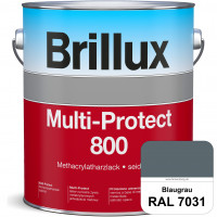 Multi-Protect 800 (RAL 7031 Blaugrau) seidenmatter, hoch wetterbeständiger Methacrylatharzlack, für 