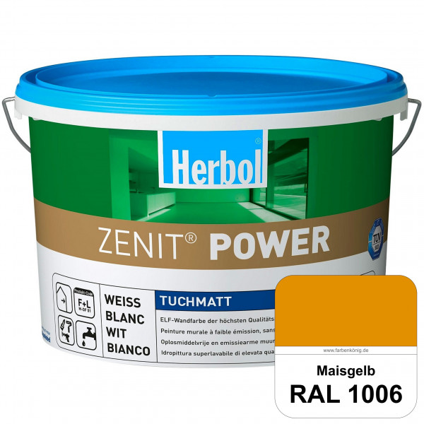 Herbol Zenit Power (RAL 1006 Maisgelb) Superdeckende ELF-Wandfarbe