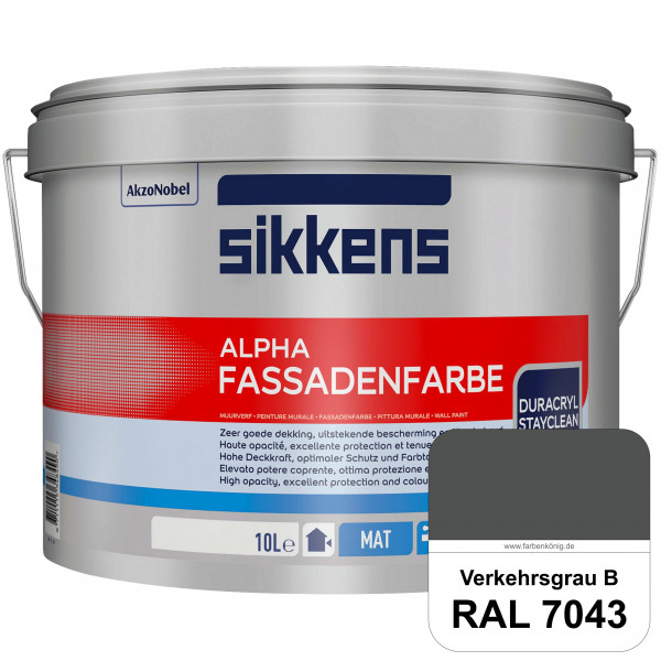 Alpha Fassadenfarbe (RAL 7043 Verkehrsgrau B)