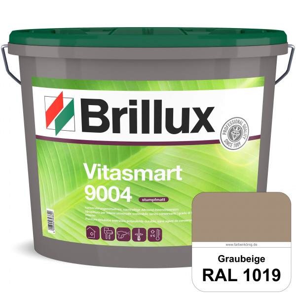 Vitasmart 9004 (RAL 1019 Graubeige) Hochwertige matte konservierungsmittelfreie Innendispersion für