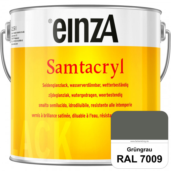 einzA Samtacryl (RAL 7009 Grüngrau) wetterbeständige seidenglänzende Acryl-PU-Lackfarbe