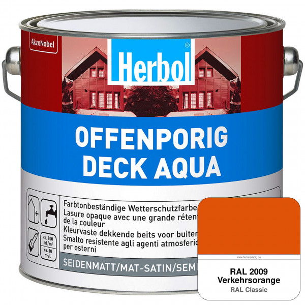 Offenporig-Deck Aqua (RAL 2009 Verkehrsorange)