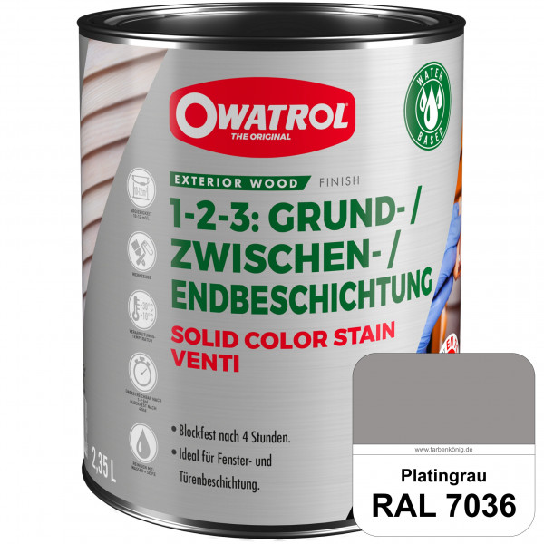 SOLID COLOR STAIN VENTI (RAL 7036 Platingrau)