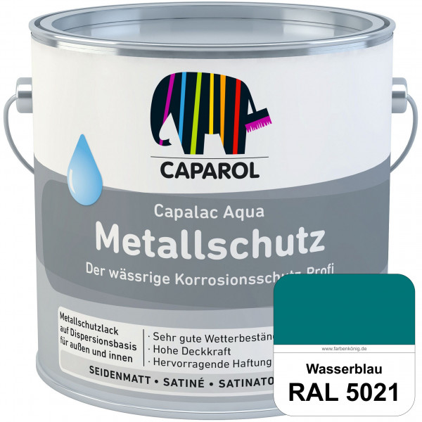 Capalac Aqua Metallschutz (RAL 5021 Wasserblau) wasserbasierter Korrosionsschutz für Stahl & verzink