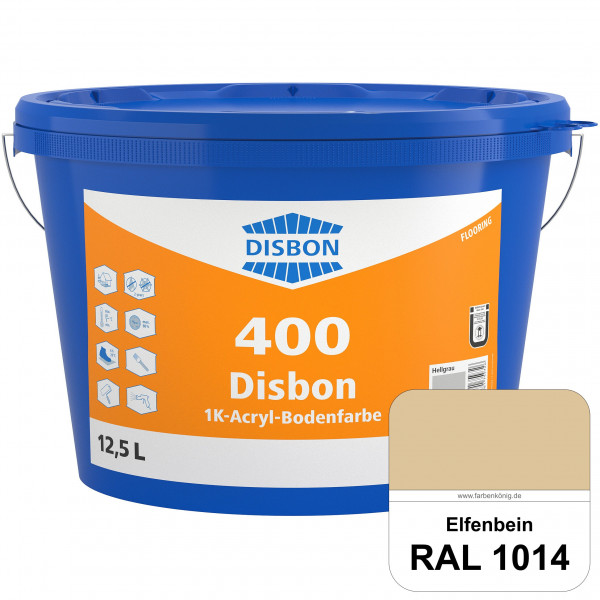 Disbon 400 1K-Acryl-Bodenfarbe (RAL 1014 Elfenbein) Dispersionsbeschichtung für mineralische Bodenfl