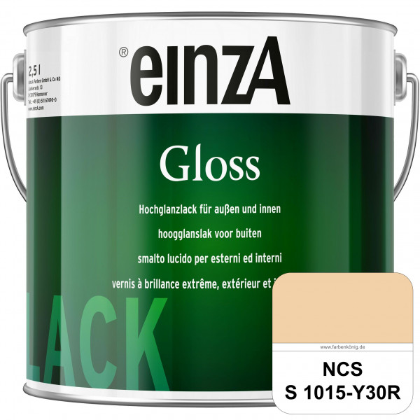 einzA Gloss (NCS S 1015-Y30R) Hochwertiger Alkydharzlack in Premium-Qualität, hochglänzend.