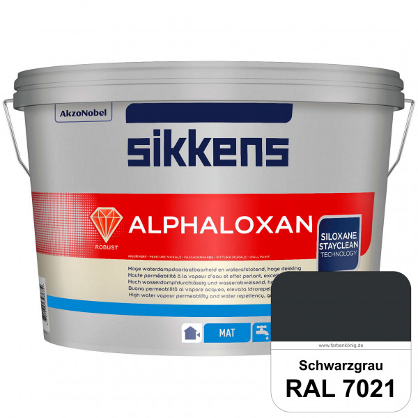 Alphaloxan (RAL 7021 Schwarzgrau) Professionelle Siliconharz-Fassadenfarbe (außen)