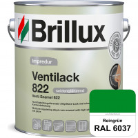 Impredur Ventilack 822 (RAL 6037 Reingrün) Seidenglanzlack (lösemittelhaltig) Fenster & Türen innen 