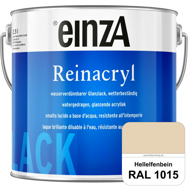 einzA Reinacryl (RAL 1015 Hellelfenbein) wetterbeständige glänzende Acryl-PU-Lackfarbe