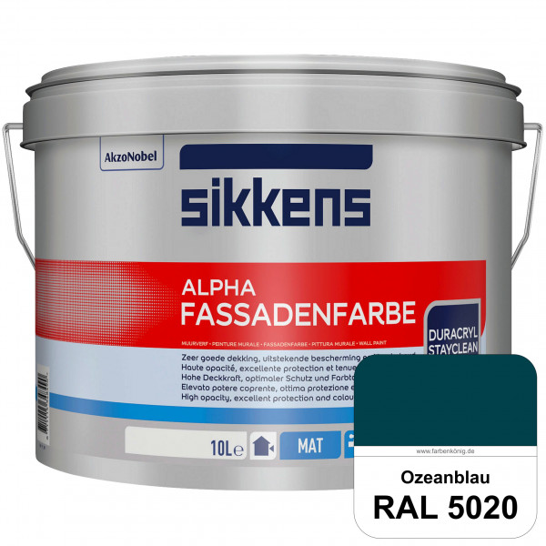 Alpha Fassadenfarbe (RAL 5020 Ozeanblau)